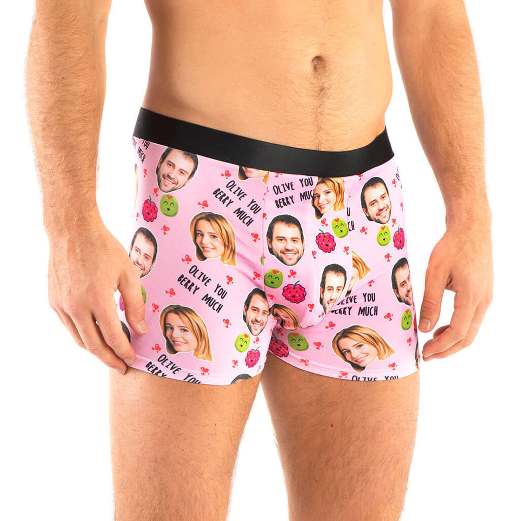 Personalised Olive You Berry Much Boxers