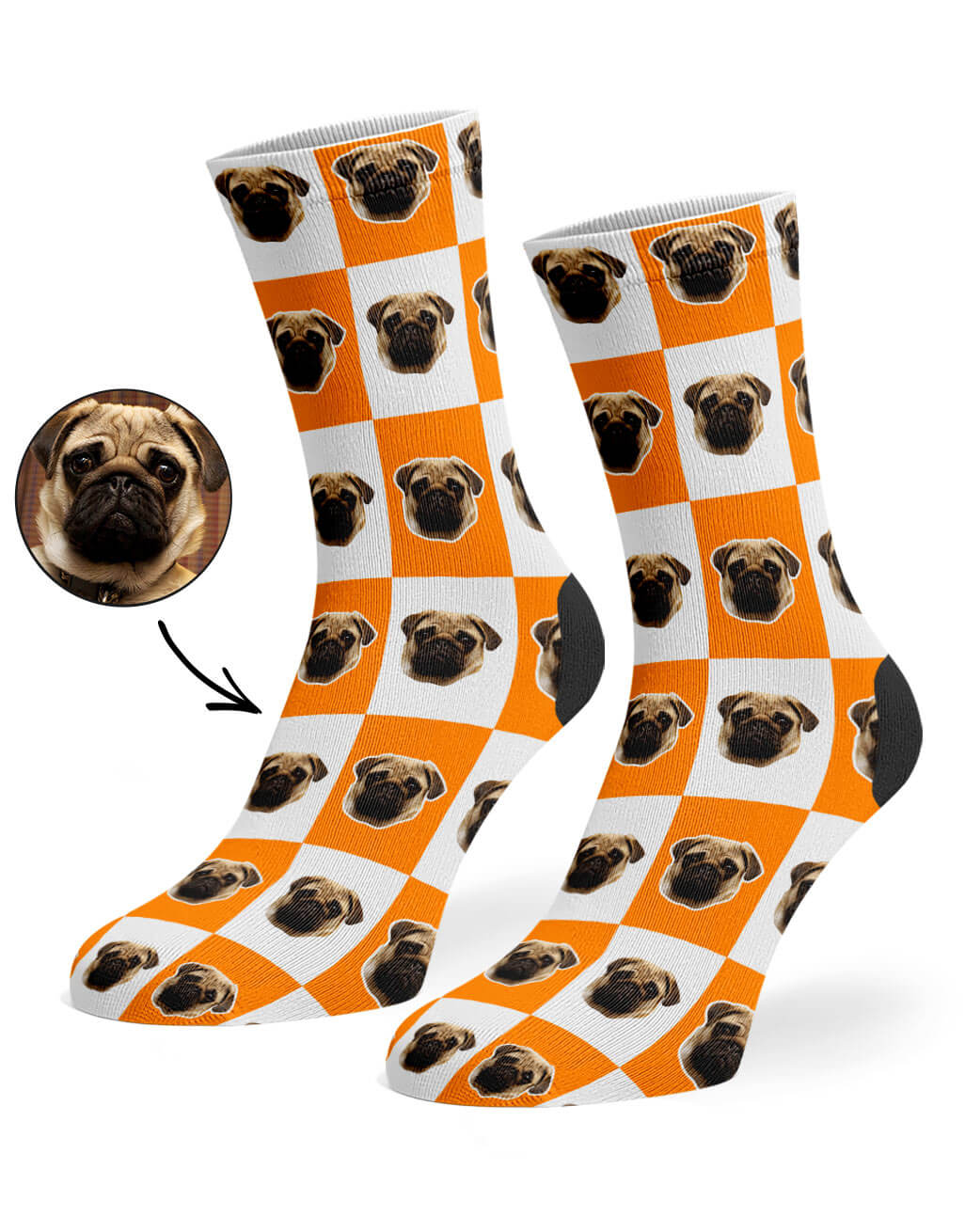 Unique Chequered Dog Socks