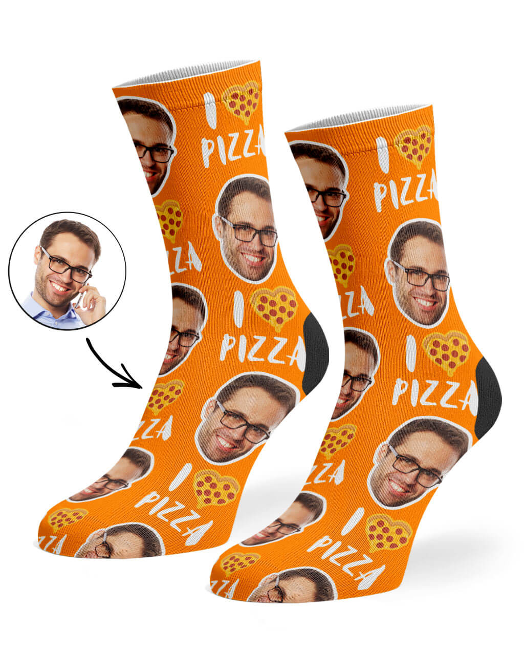 I Love Pizza Gift Socks