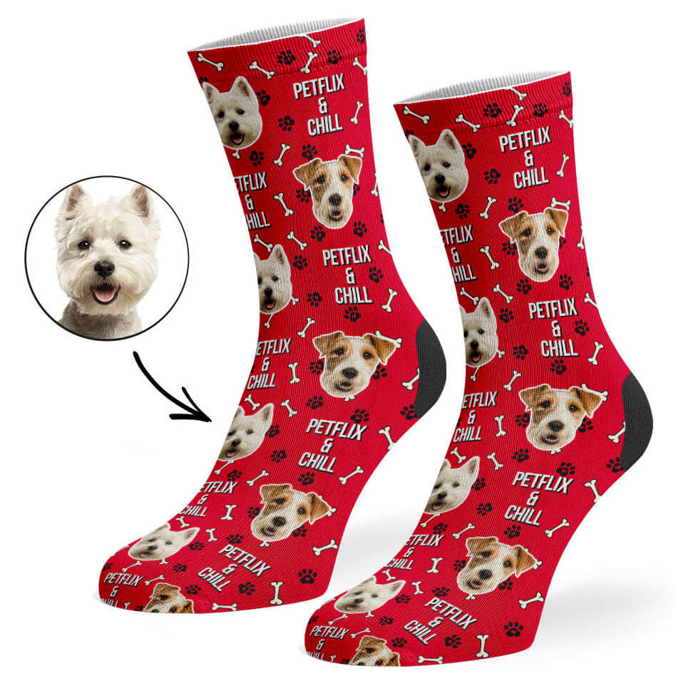 Personalised Petflix and Chill Socks