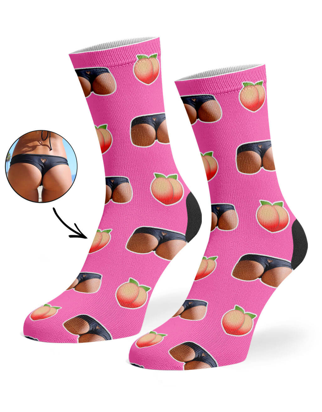 Personalised Booty Picture Socks