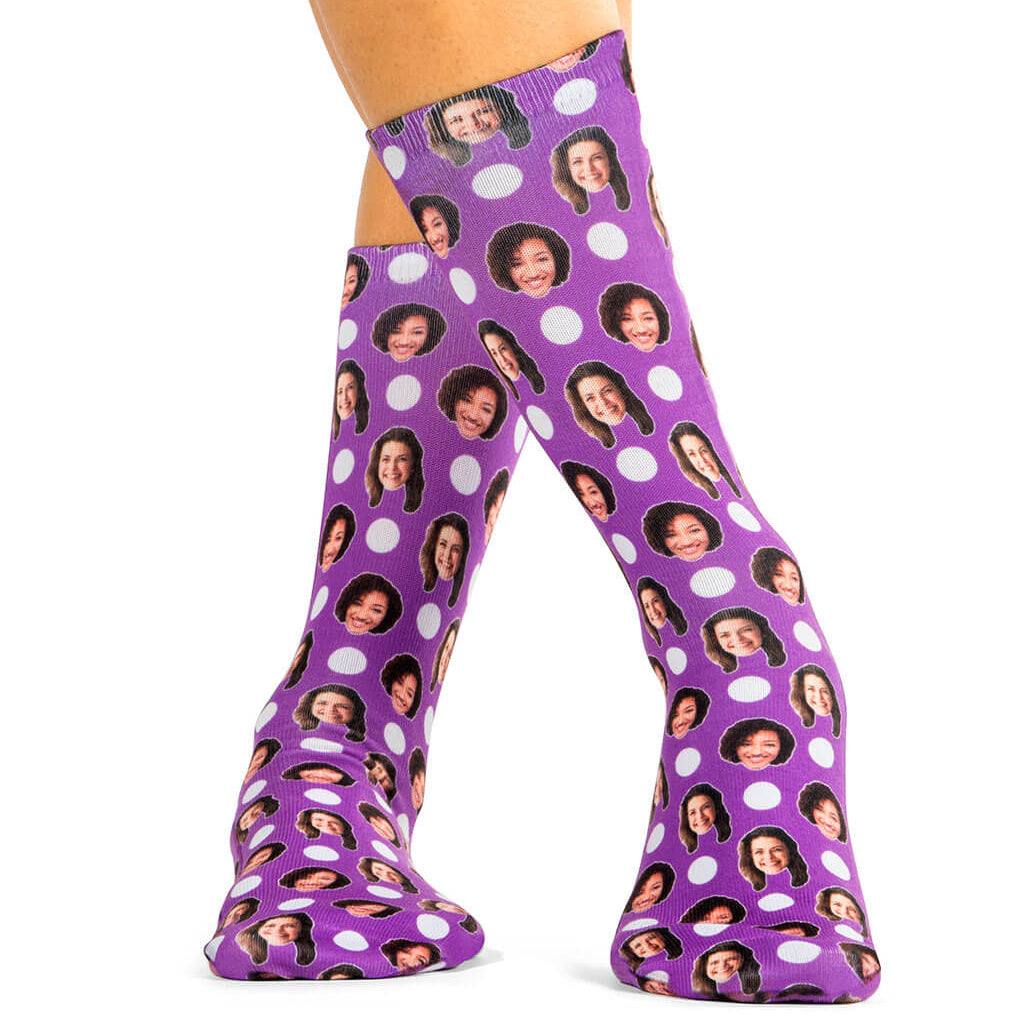 Best Friend Polka Face Socks