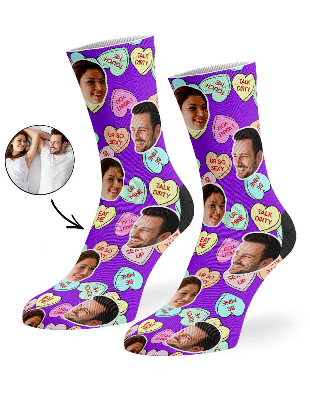 Unique Naughty Love Hearts Gift Socks