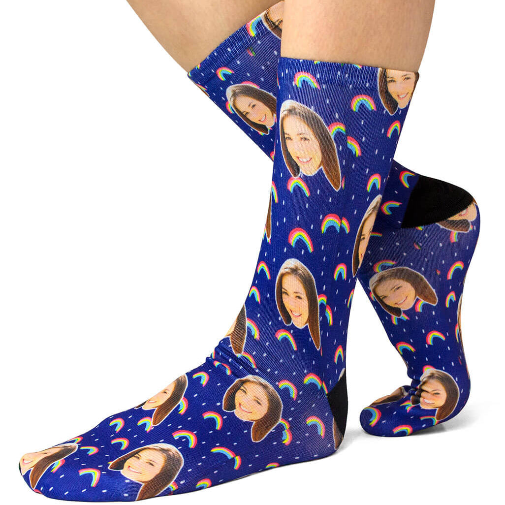 Rainbow Face Socks