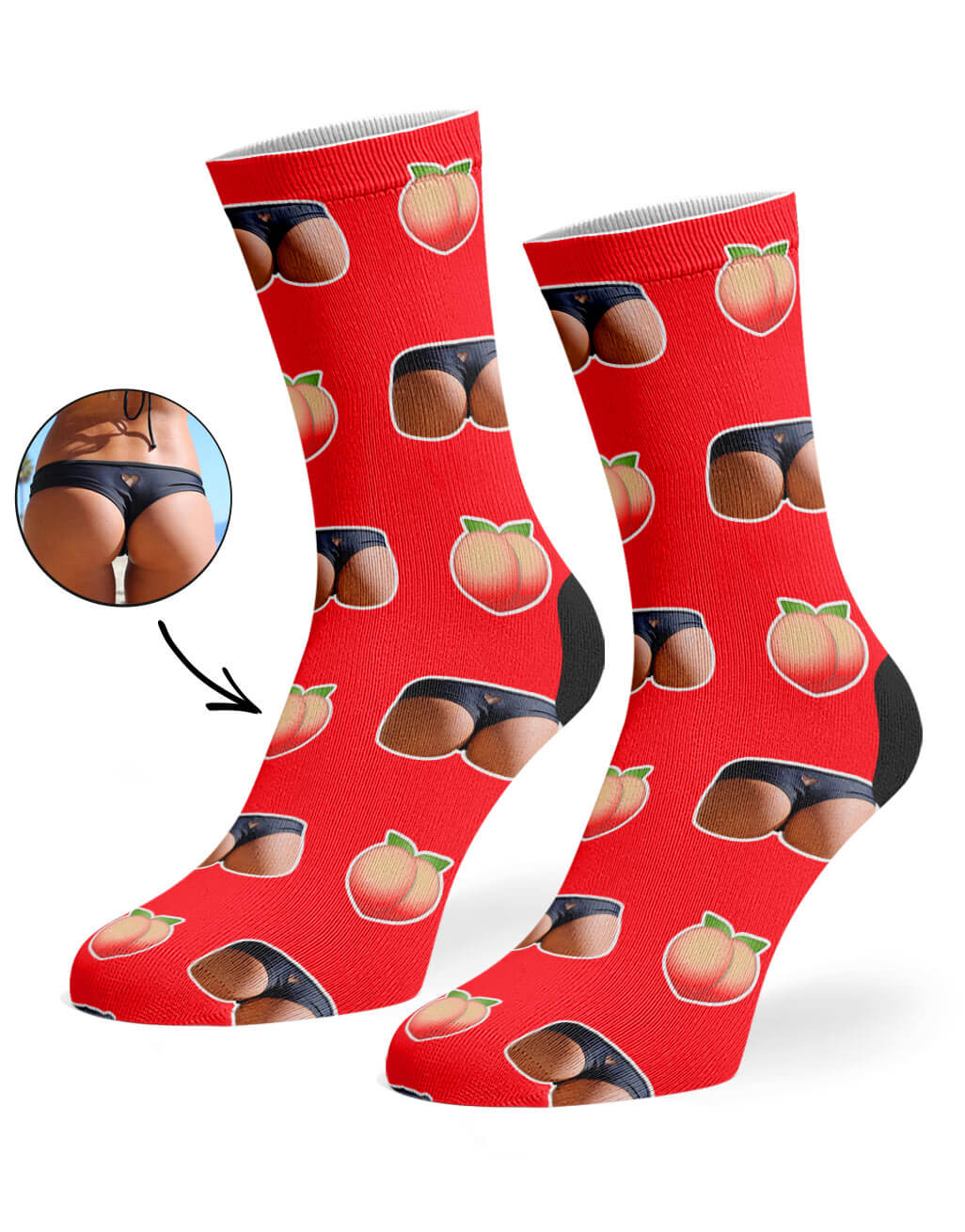 Unique Booty Photo Socks