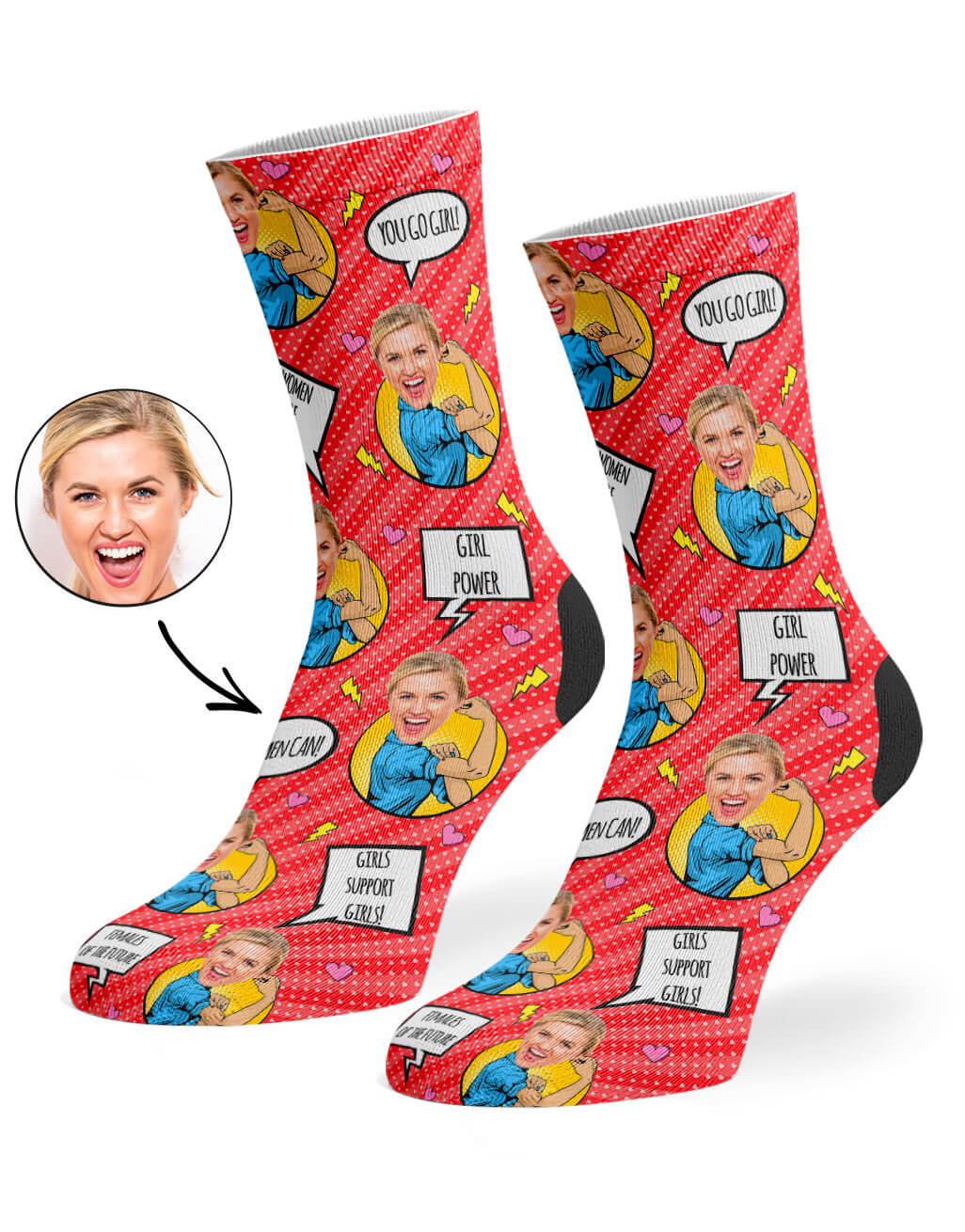 Strong Women Photo Socks