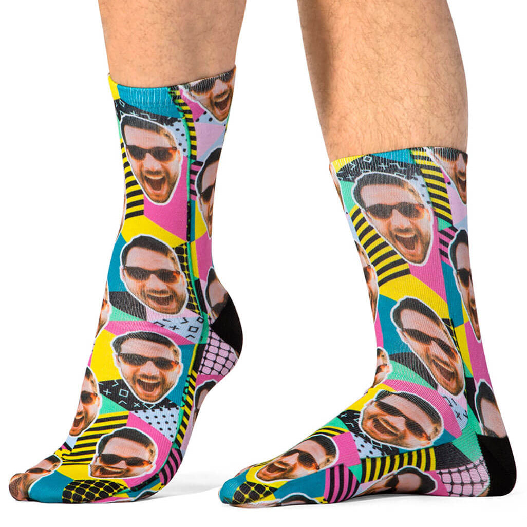 Retro Geo Face Socks