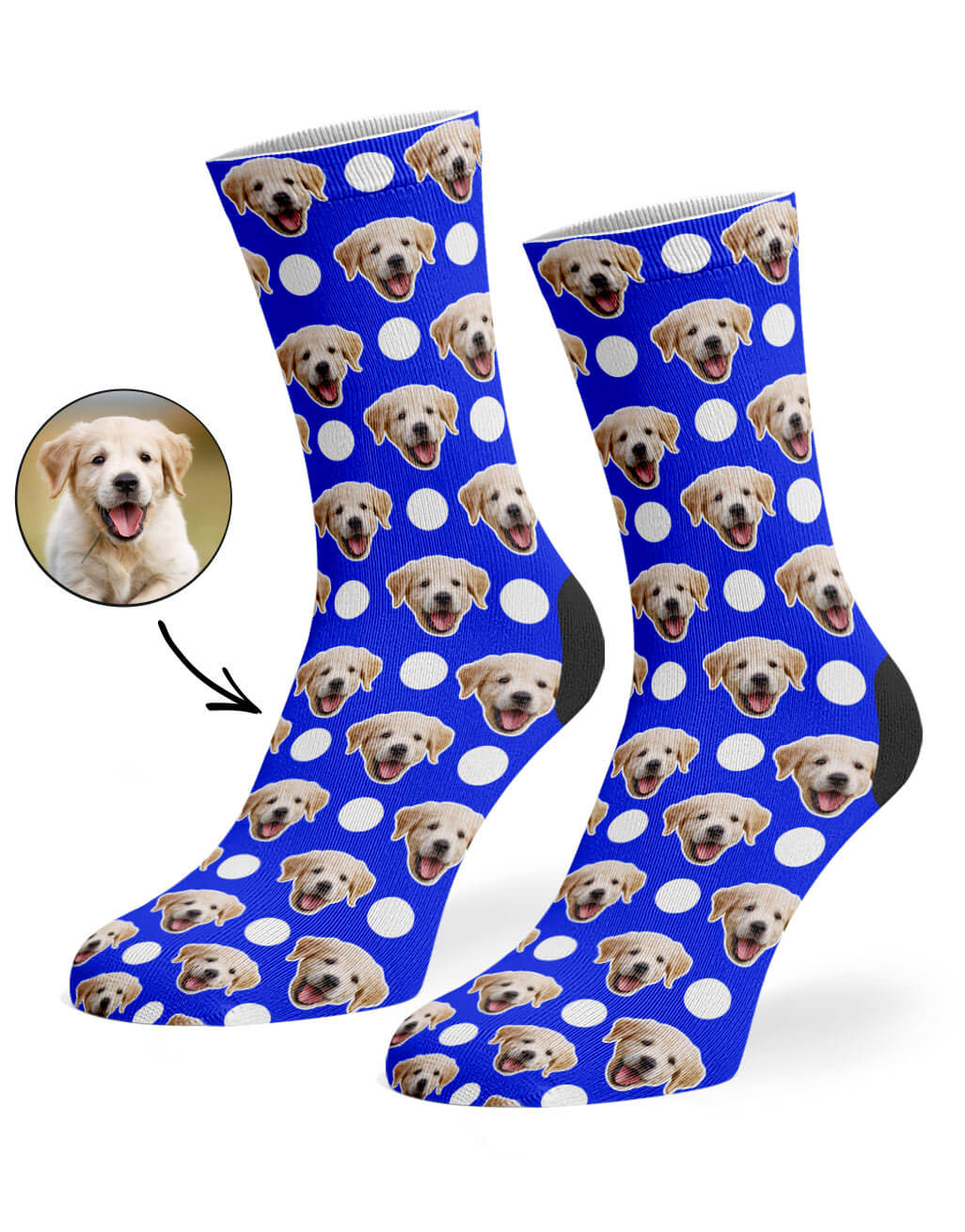 Personalised Polka Dog Socks
