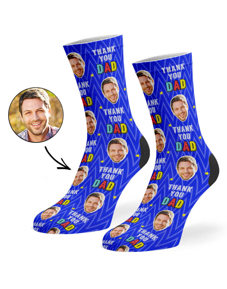 Thank You Dad Socks With His Face On