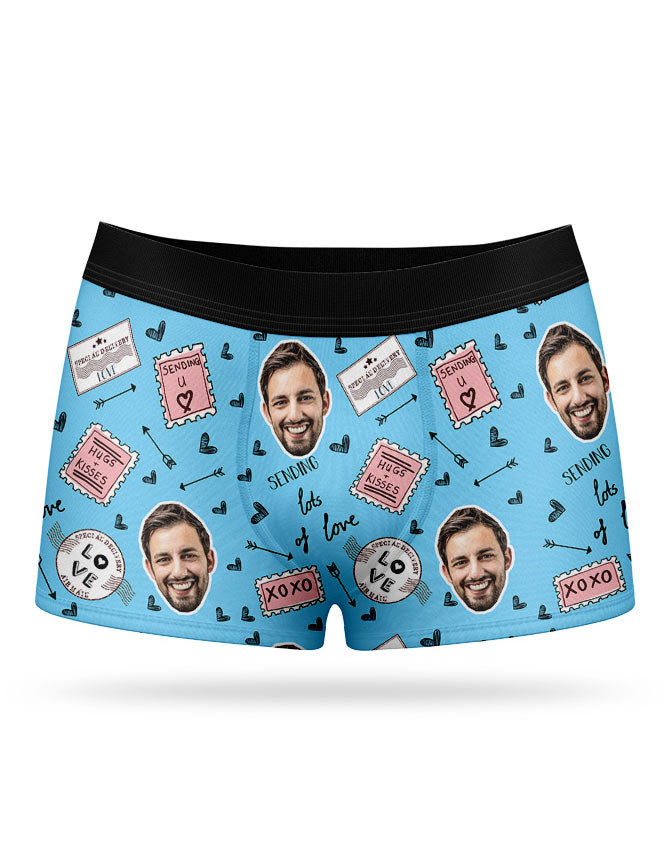 Personalised Love Stamps Boxer Shorts