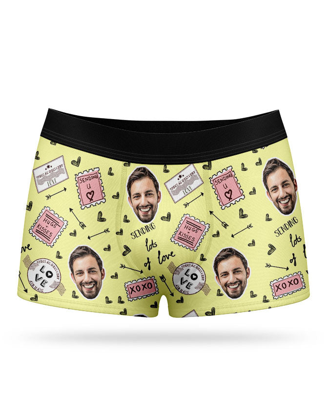 Your Face On Love Stamps Boxer Shorts