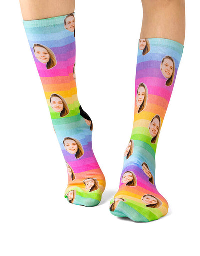 Striped Rainbow Socks