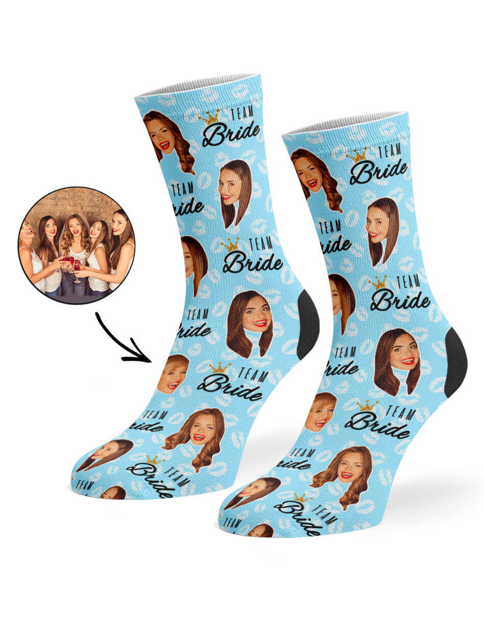 Team Bride Face Socks