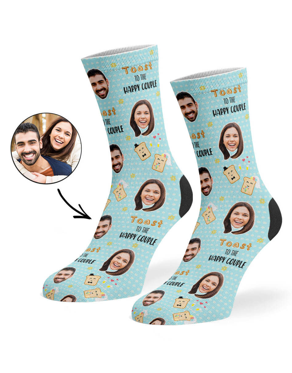 Toast To The Happy Couple Personalised Socks