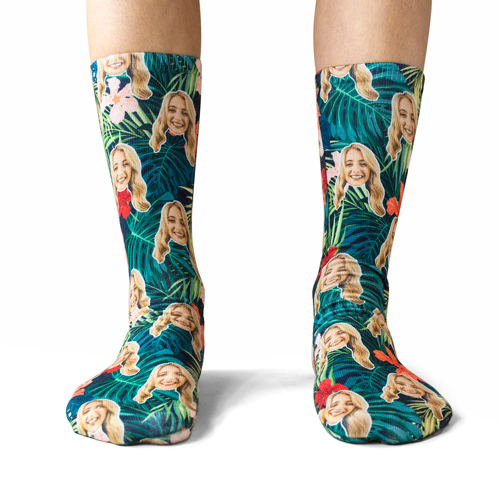 Tropical Themed Face Socks