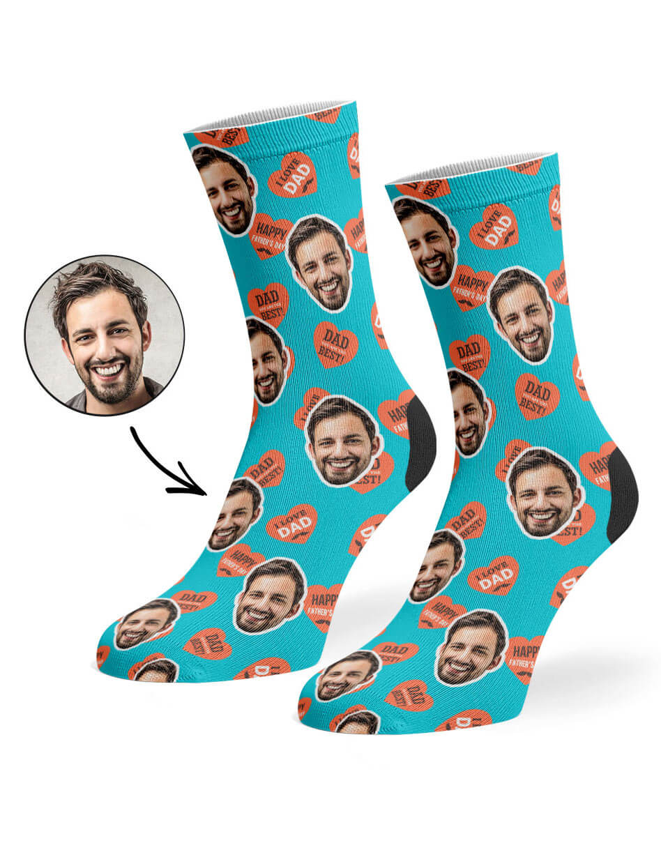 Funny Dad Love Hearts Socks Gift