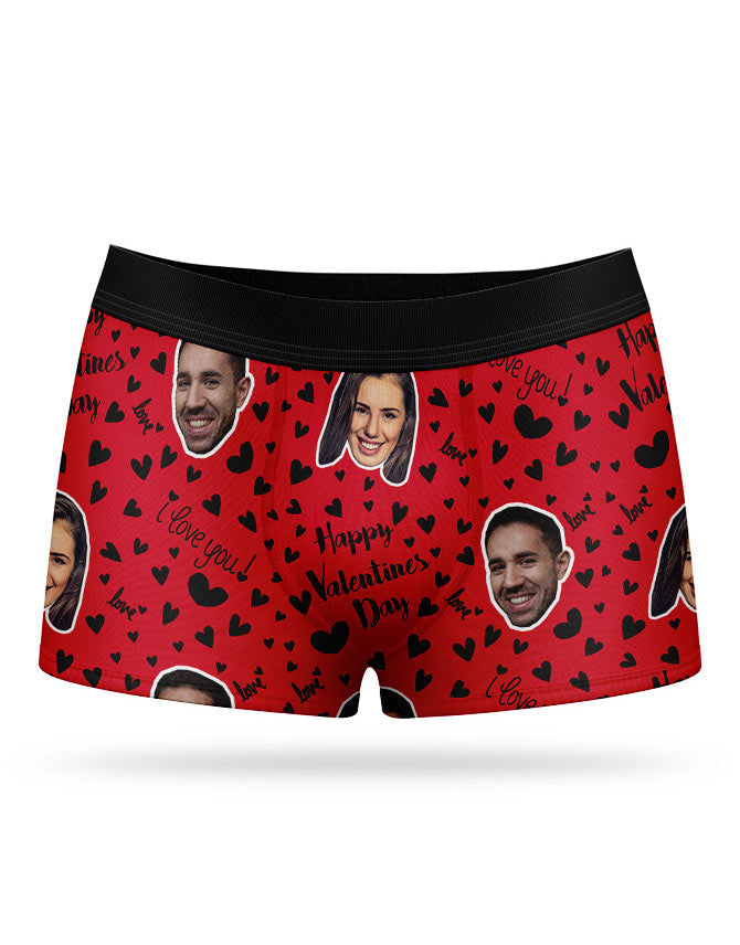 Happy Valentines Face Boxer Shorts