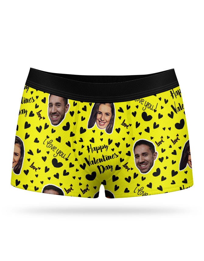Customised Happy Valentines Boxer Shorts