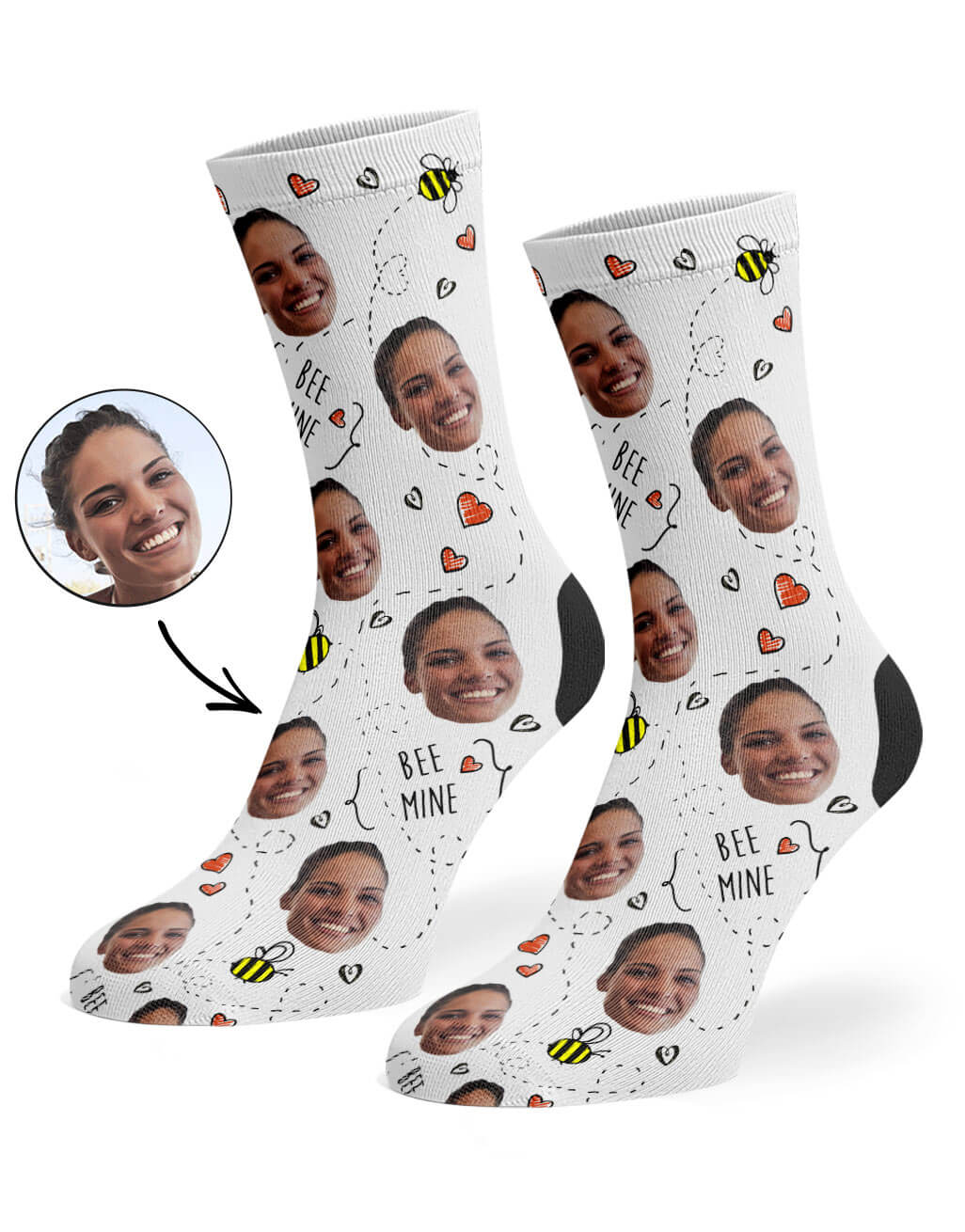 Custom Photo Bee Mine Socks