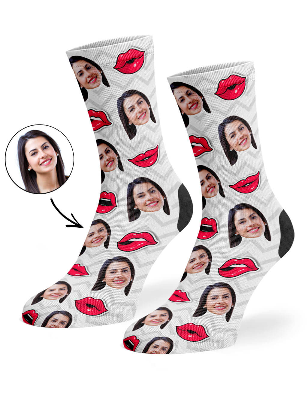 Customised Comic Lips Socks
