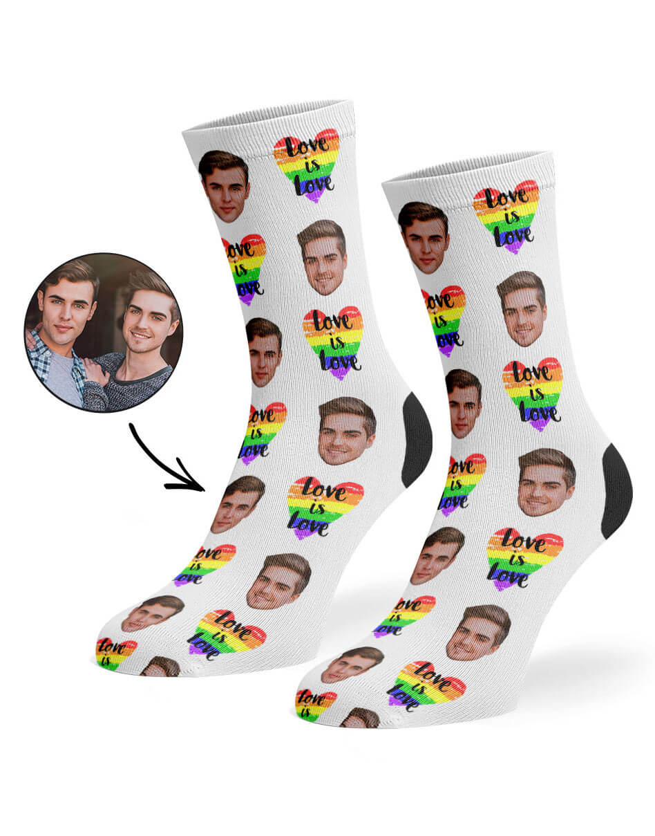 Love Is Love Photo Socks