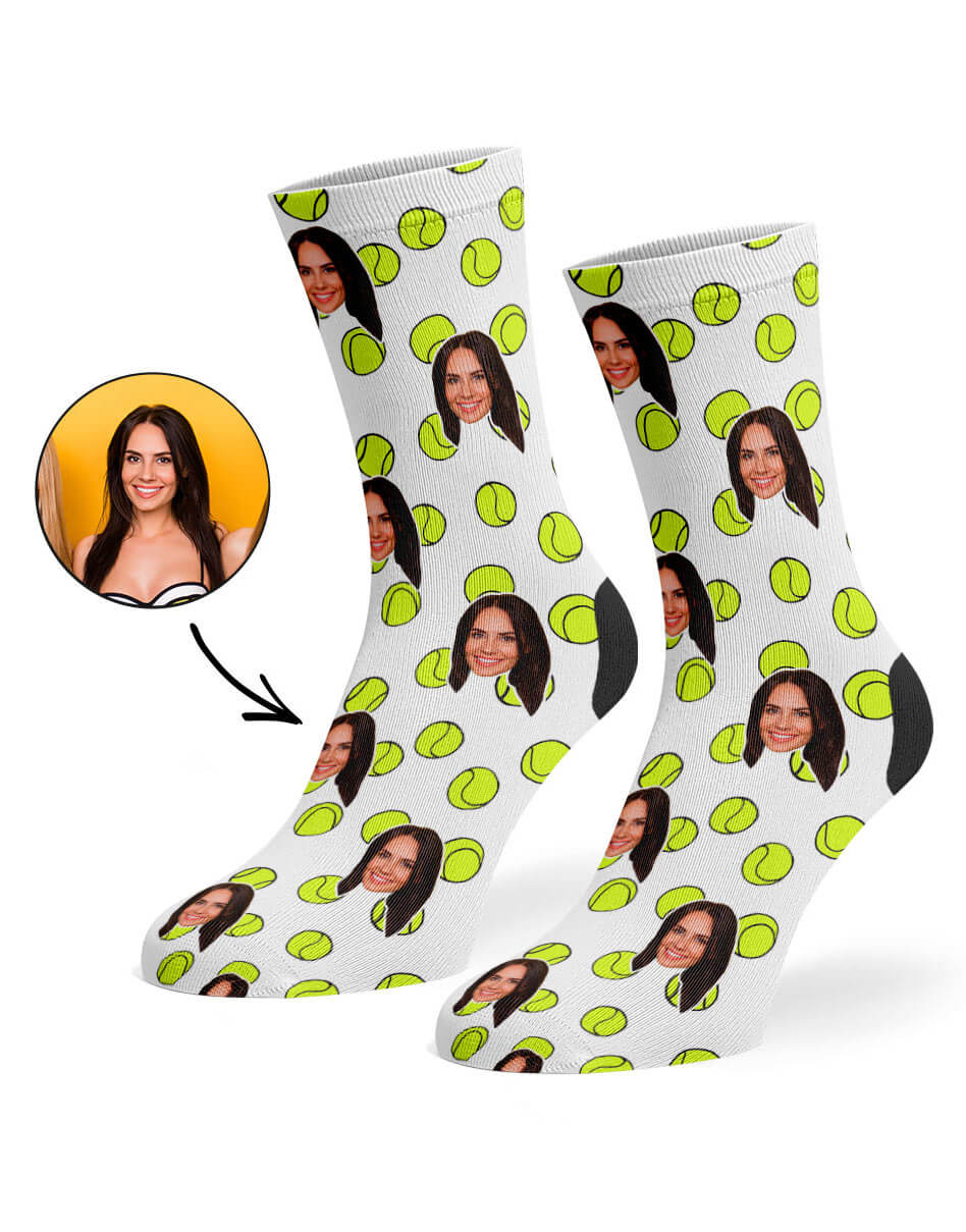 Tennis Balls Face White Socks