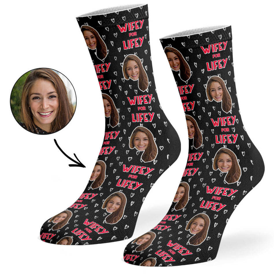 Wifey For Lifey Photo Socks