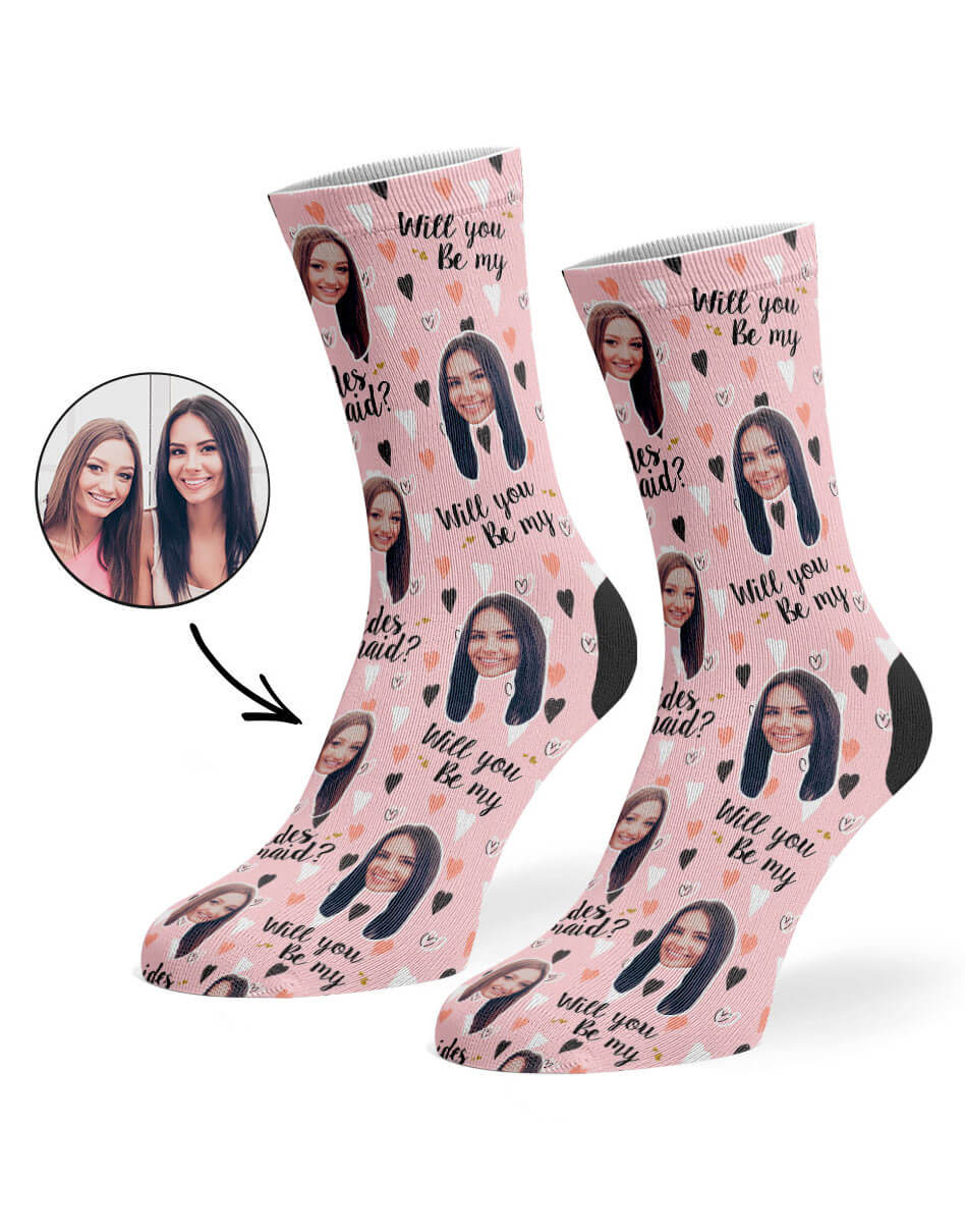 Will You Be My Bridesmaid? Socks With Faces