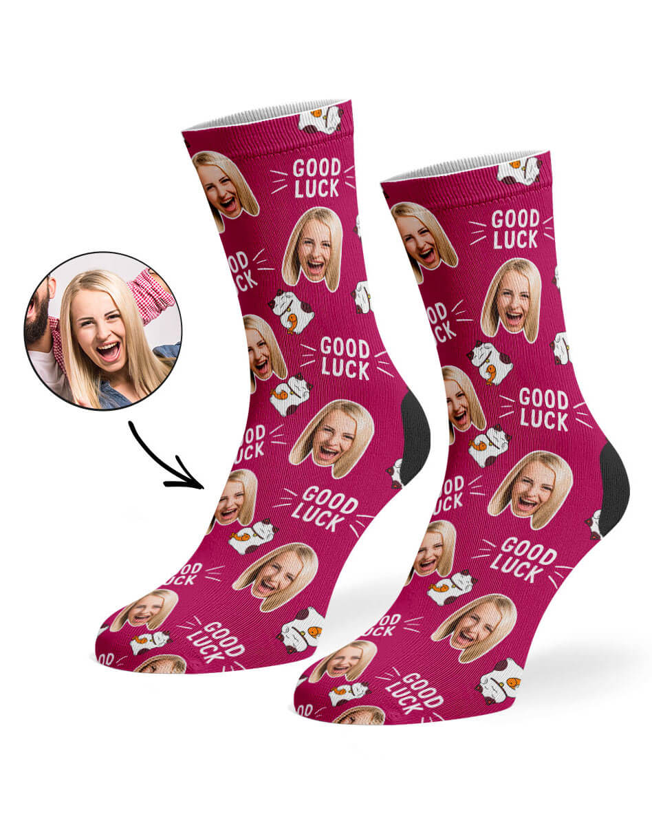 Good Luck Socks With Photo On