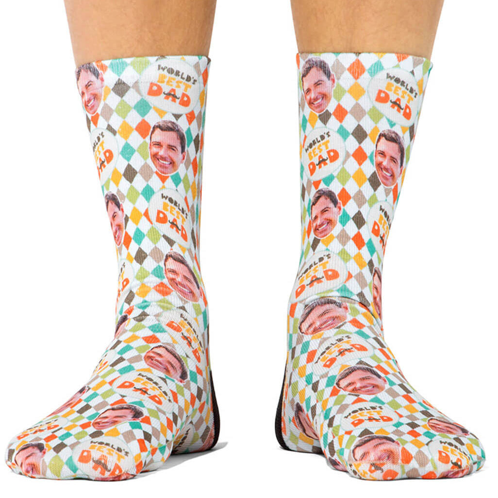 Chequered Best Dad Socks