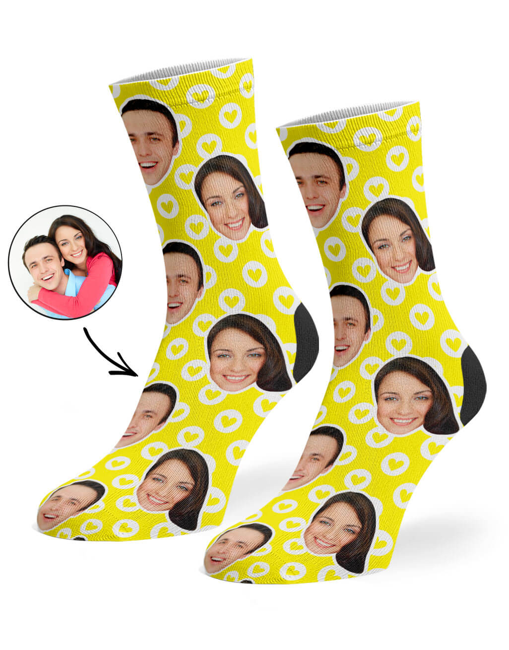 Circle Hearts Valentine's Day Socks