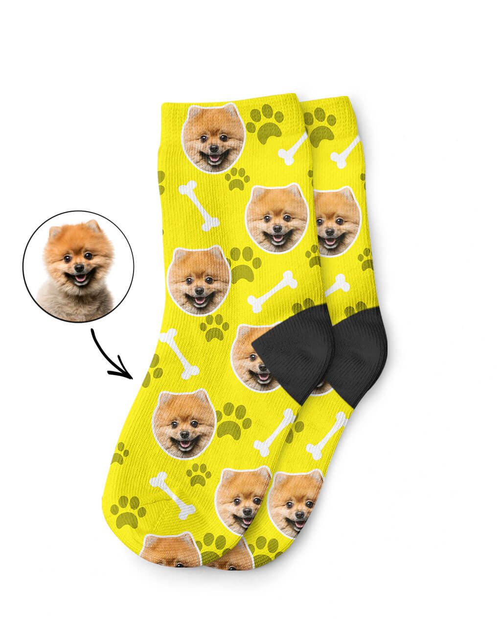 Your Dog On Personalised Childrens Socks