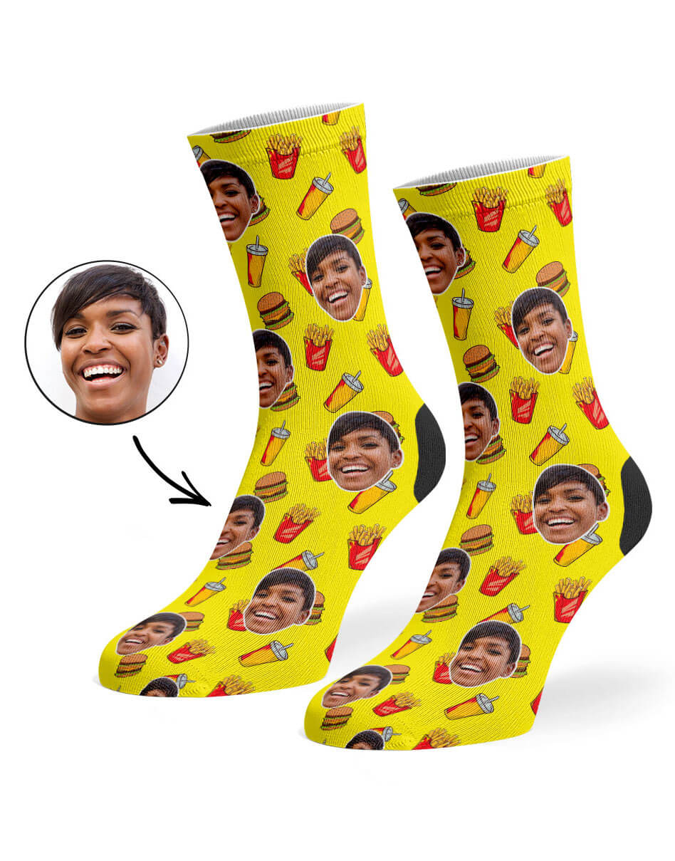 Chips & Drink Socks With Your Face On