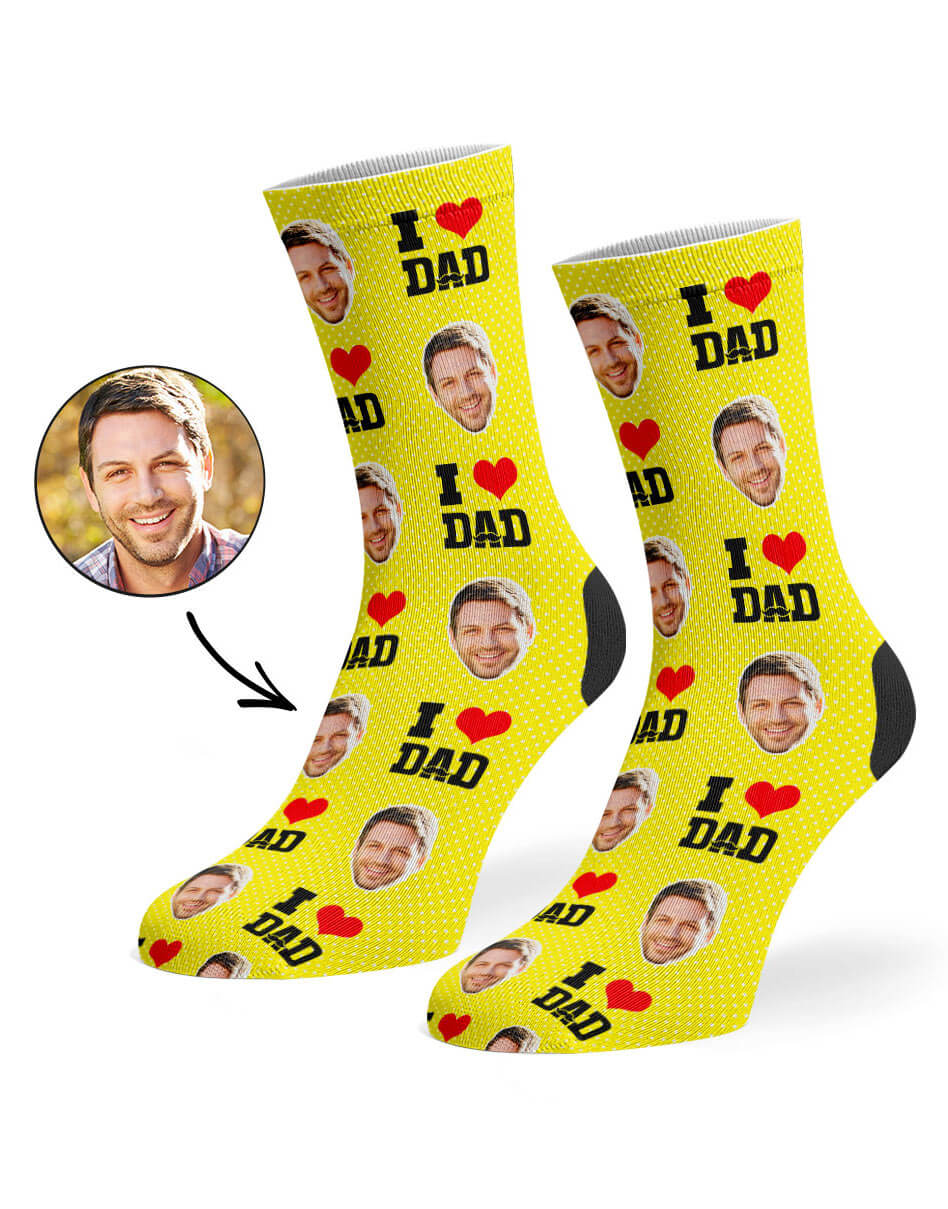 Personalised I Love Dad Socks