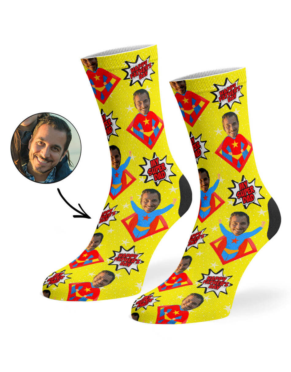 My Super Dad Face Socks