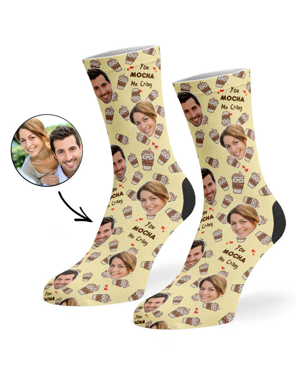 You Mocha Me Crazy Photo Socks