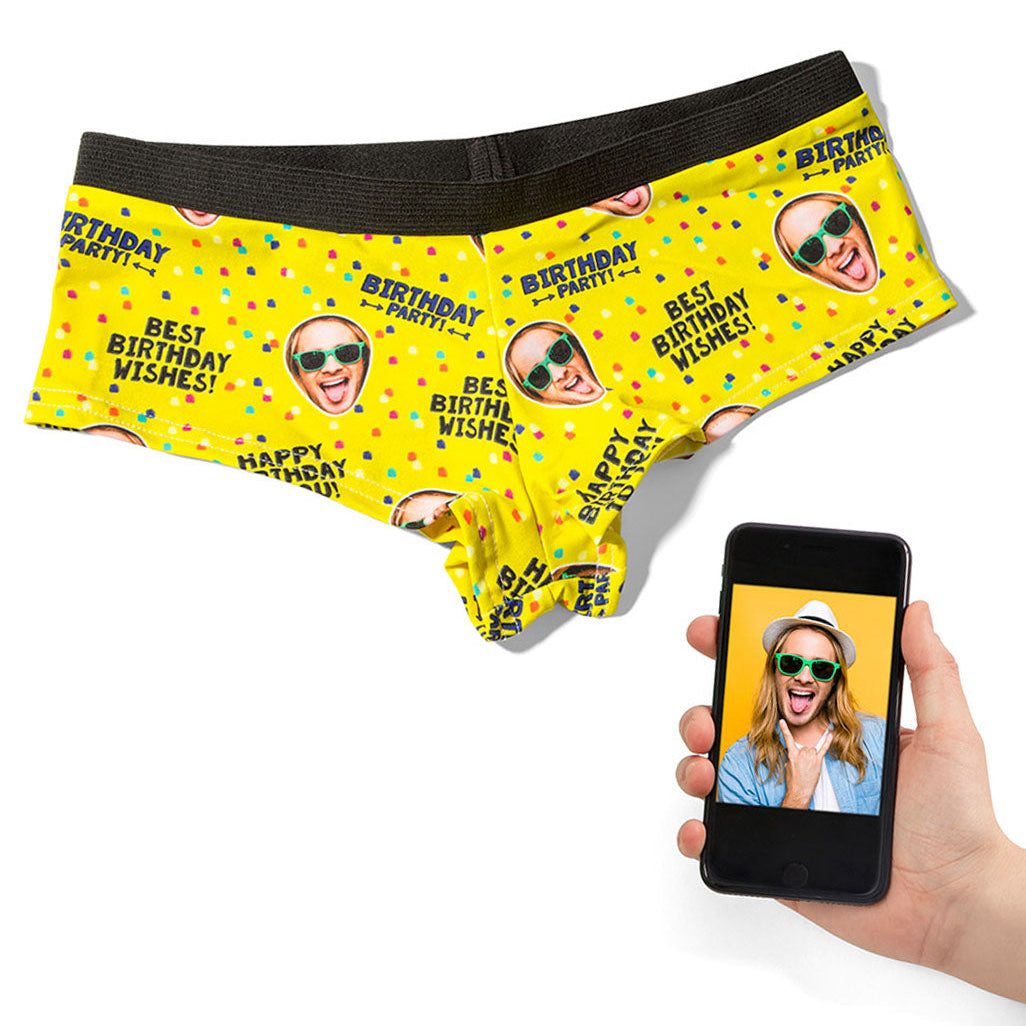 Birthday Wishes Face Photo Knickers