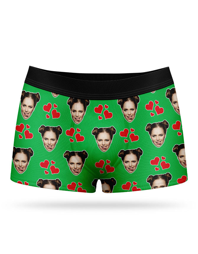 Green My Valentine Boxers