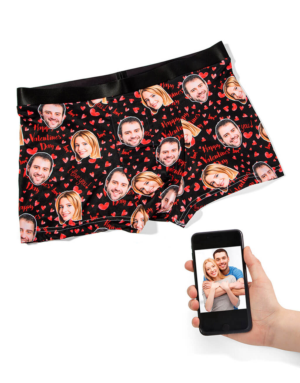 Happy Valentines Photo Boxers