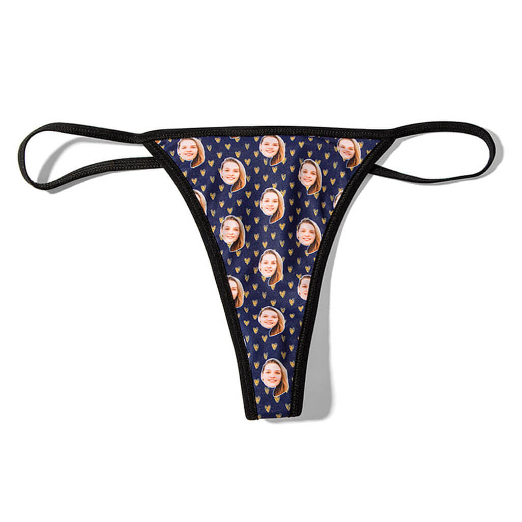 Face Hearts Thong
