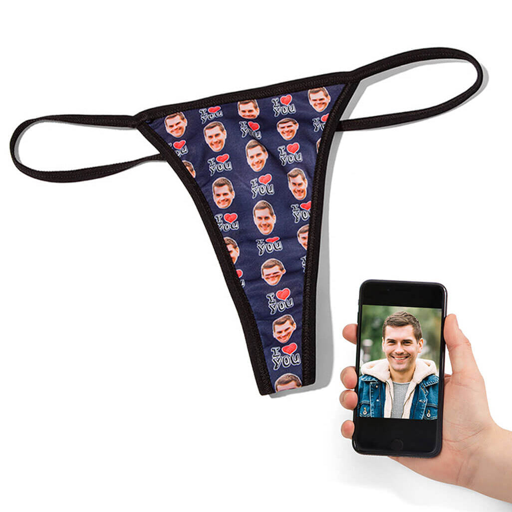 Personalised I Heart You Thong