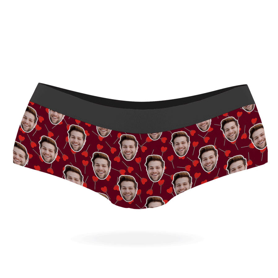 Heart Lollipops Knickers With Your Face On