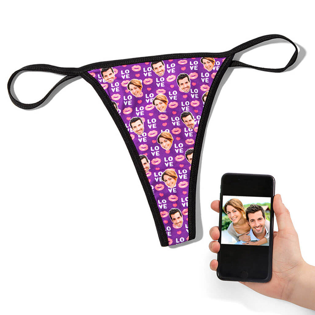 Love Lips Face Thong