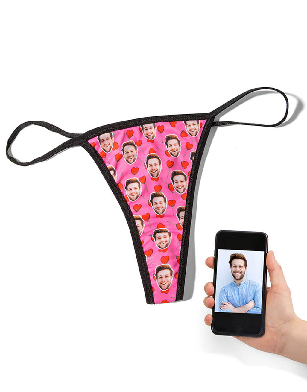 Heart Lollipops Face Thong