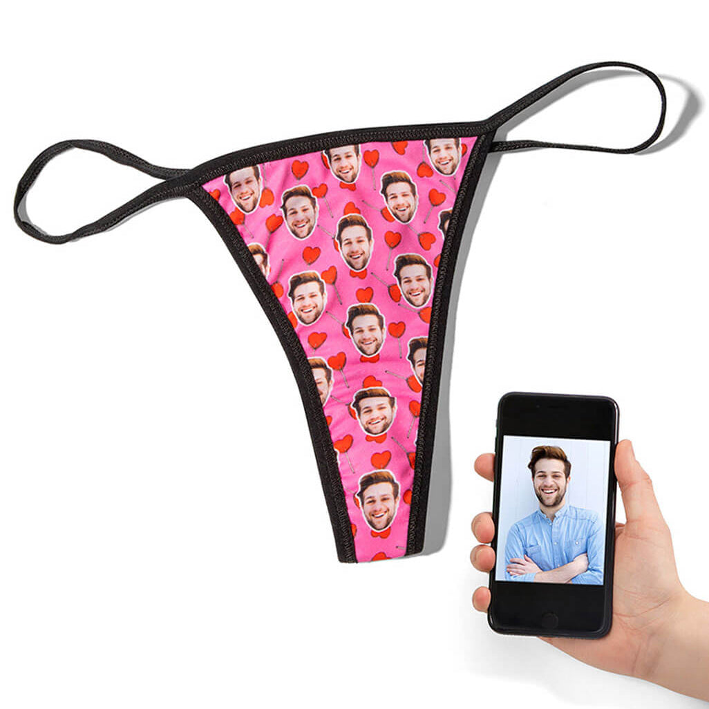 Heart Lollipops Face Thong