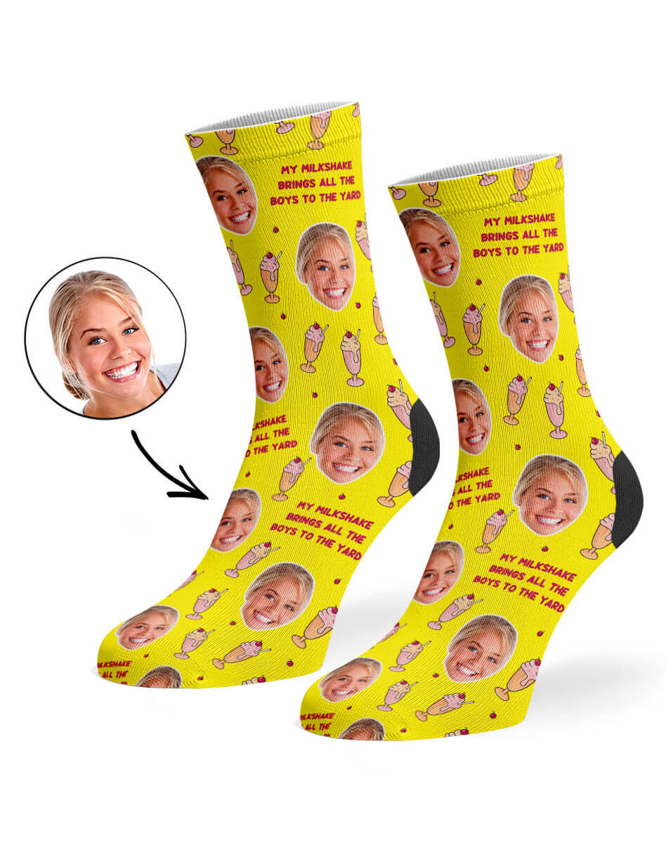 Custom photo Milkshake To The Yard Socks