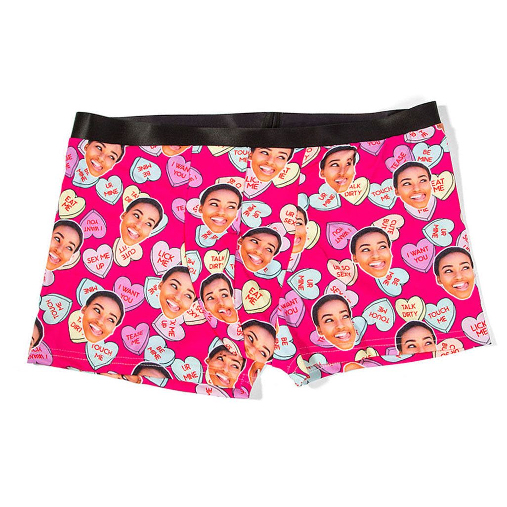 Pink Hearts Boxer Shorts With Hearts Cute Hearts Boxer Shorts Icon