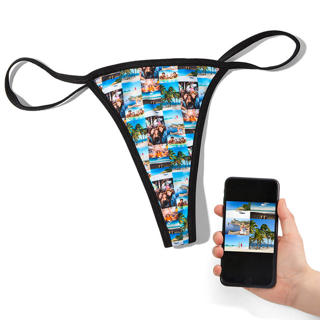 Photo Collage Novelty Thong