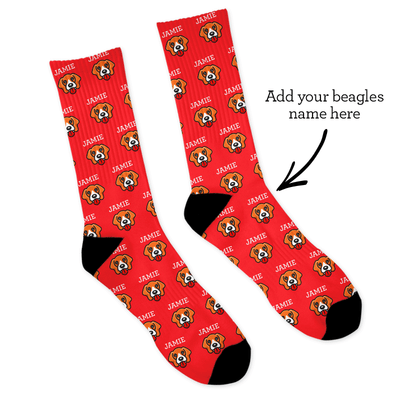 Personalised Named Beagle Socks