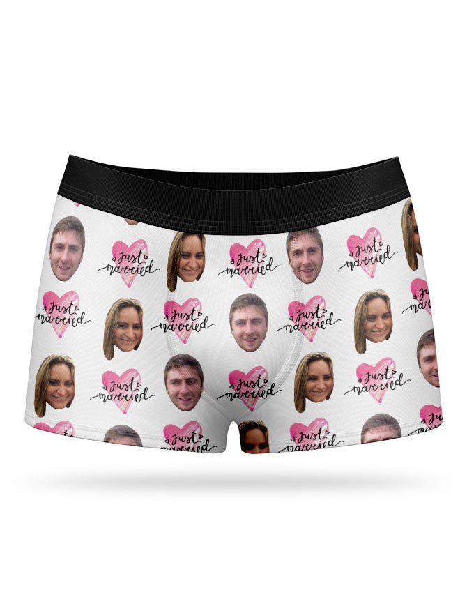 Just Married Face Boxers